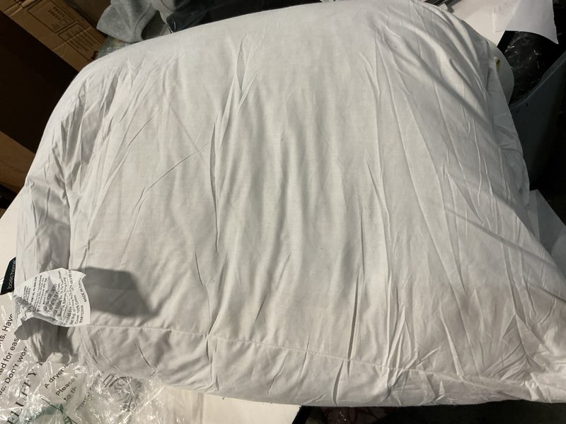 Condition photo showing As Is for 26x26 Euro Throw Pillow Inserts-Down Feather Pillow Inserts-Cotton Fabric-1 piece -White.