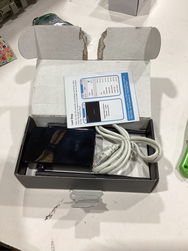 Condition photo showing Good Condition for 2026 WiFi Extender Signal Booster, New Gen Internet Booster for Home, 4X Faster, Covers up to 10,000 sq.ft, Wi-Fi Repeater with Ethernet Port, Wireless Long Range Amplifier, Easy Setup (Black)