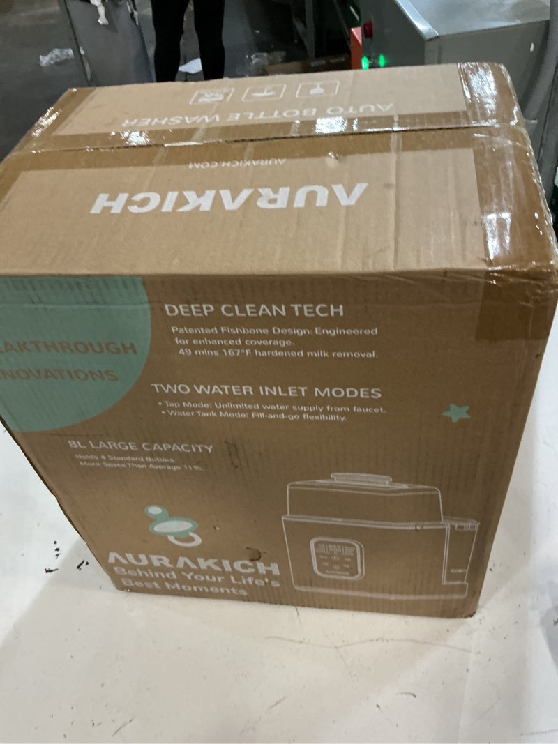 Condition photo showing New/Like New for baby bottle washer, sterilizer & dryer - all-in-one pro cleaning machine with fishbone spray arm, self-cleaning & auto mode, dual water inlet for bottles, breast pump & baby essentials