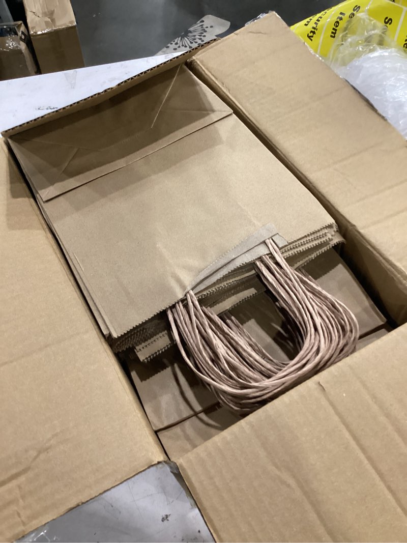 Condition photo showing Good Condition for vanhel 100 pack brown paper bags with handles,8x4.25x10.5 inches,gift bags medium size,gifts bag bulk for festival,birthday,favor,party,shopping,retail merchandise. brown 100 count (pack of 1)