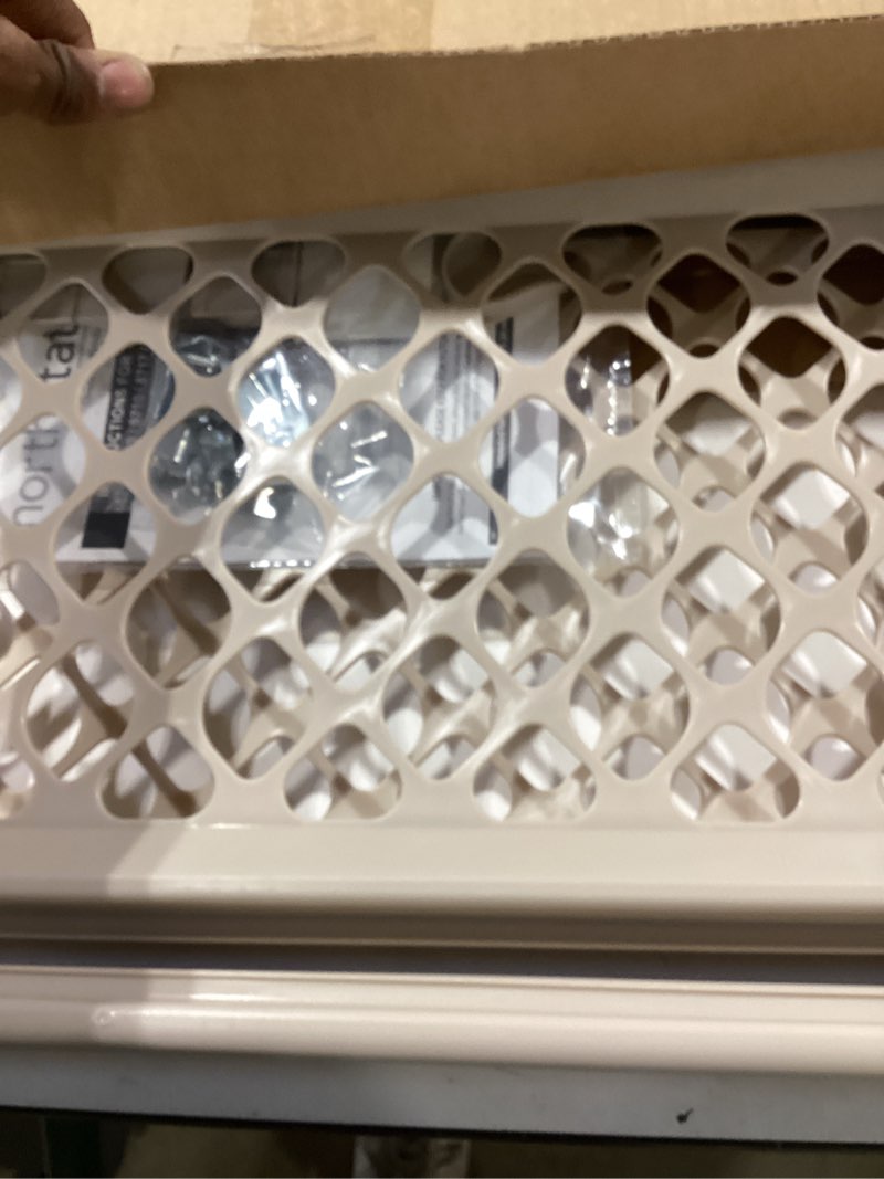 Condition photo showing Good Condition for toddleroo by north states - supergate ergo baby gate: plastic baby gate for stairs & doorways - adjustable indoor safety gate - made in usa - 26 to 42 inches wide - 26 inches tall - sand