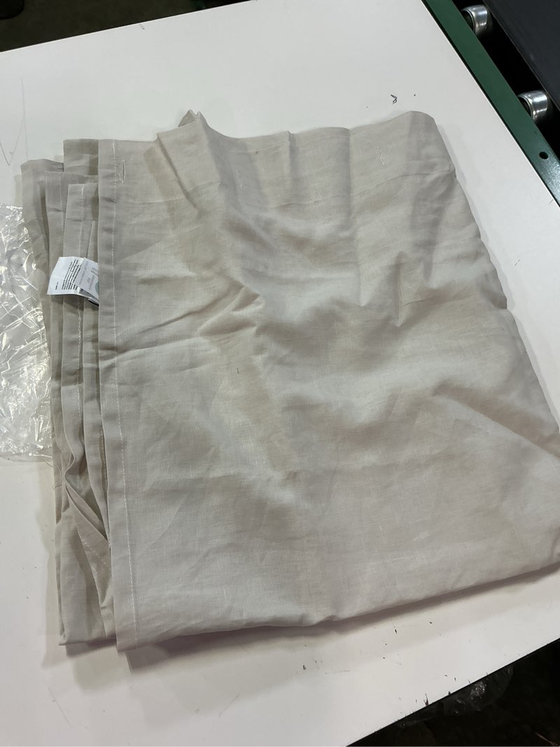 Condition photo showing Good Condition for european linen shower curtain ivory size 72in x 72in 