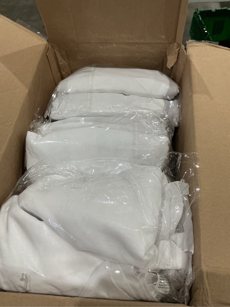 Condition photo showing Good Condition for 10 panels white ceiling drapes for wedding 5ftx35ft arch draping fabric sheer curtains chiffon drapery decorations for party ceremony stage swag white 60"w x 420"l (pack of 10)