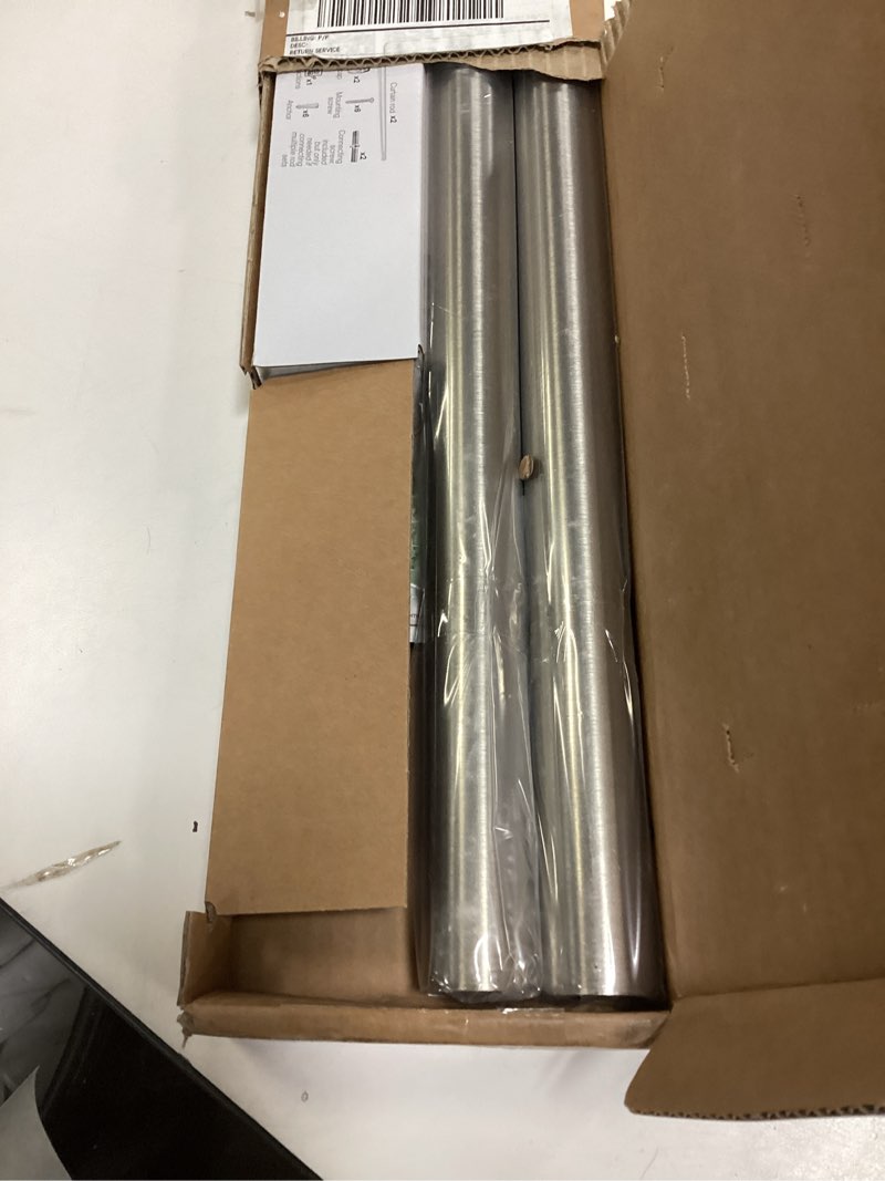 Condition photo showing Good Condition for BlastHome® Non-Adjustable Luxury Curtain Rods for Windows, 1 ¼” Rod Set, 6 foot Fixed Length (Two Rods Connect for a Seamless Look), Gunmetal/Pewter Single Rod Gunmetal/Pewter 6 foot