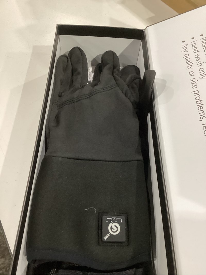 Condition photo showing New/Like New for SAVIOR HEAT Heated Glove Liners for Men Women, Rechargeable Battery Electric Heated Gloves, Winter Warm Glove Liners, Thin Gloves Riding Ski Snowboarding Hiking Cycling Hand Warmers X-Large-XX-Large S13