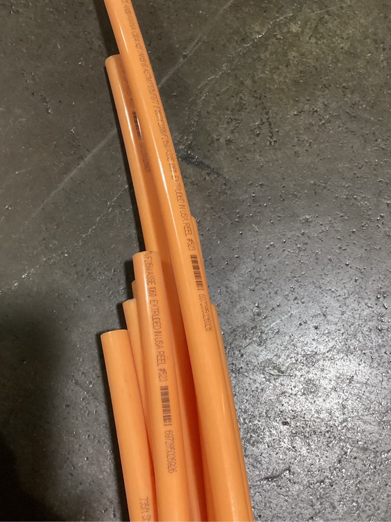 Condition photo showing Good Condition for variety sharkbite 3/4-in x orange pex-c pipe with oxygen-barrier for rant heating