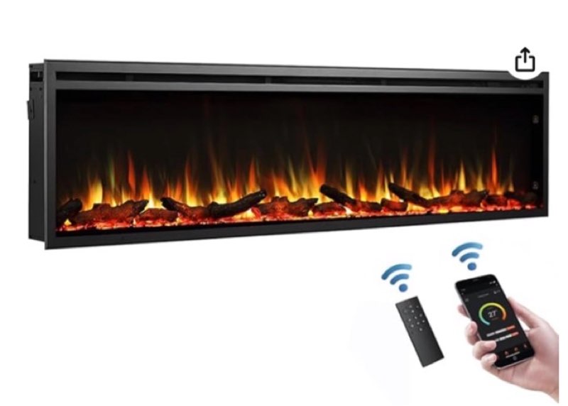 legendflame austin in wall recessed & wall mounted electric fireplace (72")