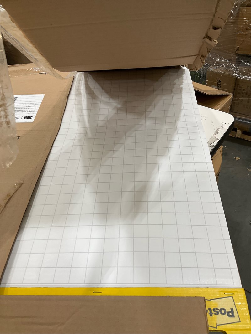 Condition photo showing As Is for Post-it Super Sticky Easel Pad 25 x 30 Inches 30 Sheets/Pad 2 Pads (560) Large White Grid Premium Self Stick Flip Chart Paper Super Sticking Power