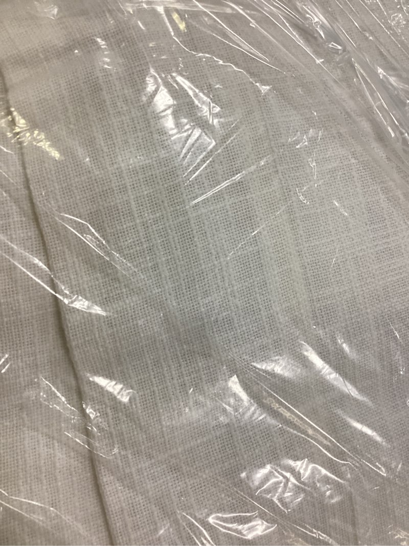 Condition photo showing Good Condition for textured cotton room darkening curtain, 48x96, white