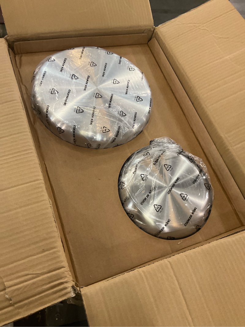 Condition photo showing Good Condition for COOKER KING Stainless Steel Cookware Set, Pots and Pans Set Non Stick, Hybrid Ceramic Cookware,Non-Stick Frying Pans, Saucepans, Saute Pan & Stock Pot, Non-Toxic, Oven Safe, Induction Compatible 10