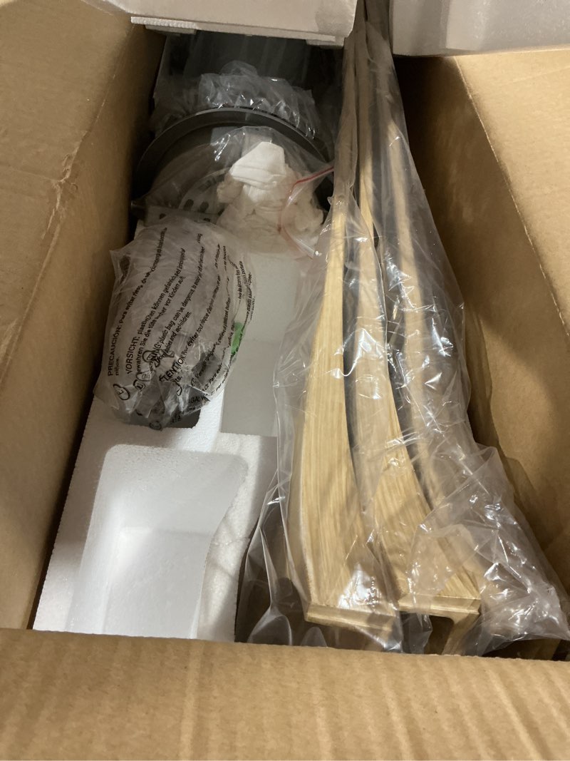 Condition photo showing Good Condition for depuley 52-inch ceiling fans with lights: wood 3 blade flush mount low profile ceiling fan for bedroom - dimmable indoor outdoor fan with remote app control ultra quiet dc motor timer wood 52 inch