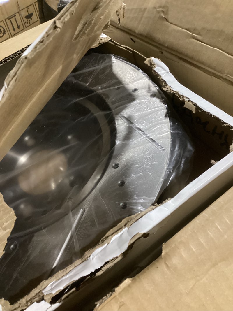 Condition photo showing item condition for Front Brake Pads and Rotors Kit for Dodge Challenger, Dodge Charger, Dodge Magnum, Chrysler 300 Drilled and Slotted Disc Brake Rotors Ceramic Brake Pads Front Brake Kits