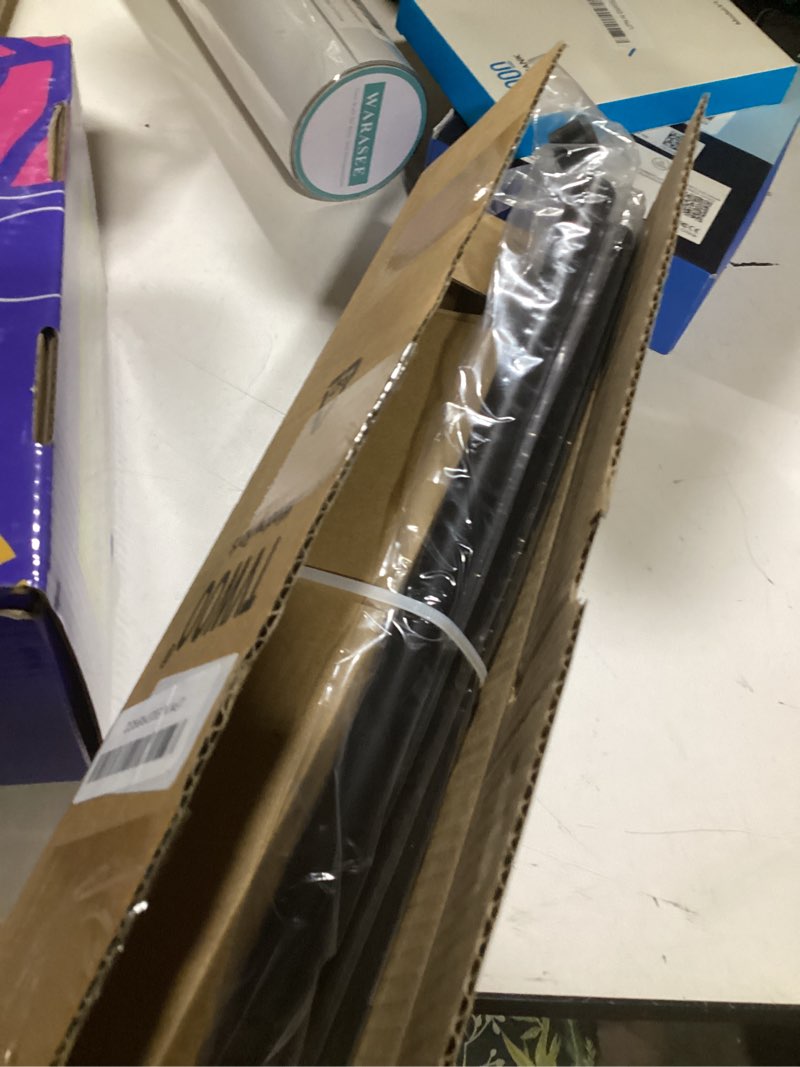 Condition photo showing Good Condition for tvwoo 2 pack wrap around curtain rods, 28 to 48 inch, 5/8 inch adjustable blackout curtain rod set, room darkening window rod, metal thicken hidden curved drapery rod, matte black 28-48" ( 2pack ) matte black