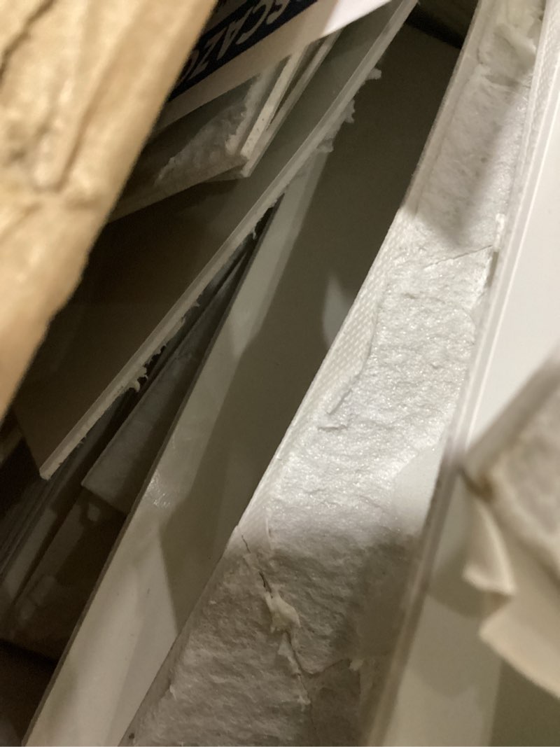 Condition photo showing As Is for yipscazo 2026 new upgrade peel and stick backsplash 3 x 6 inches, backsplash tile peel and stick tile for kitchen, bathroom, laundry room, fireplace(polished cream white, 160 pieces) 160 polished cream white