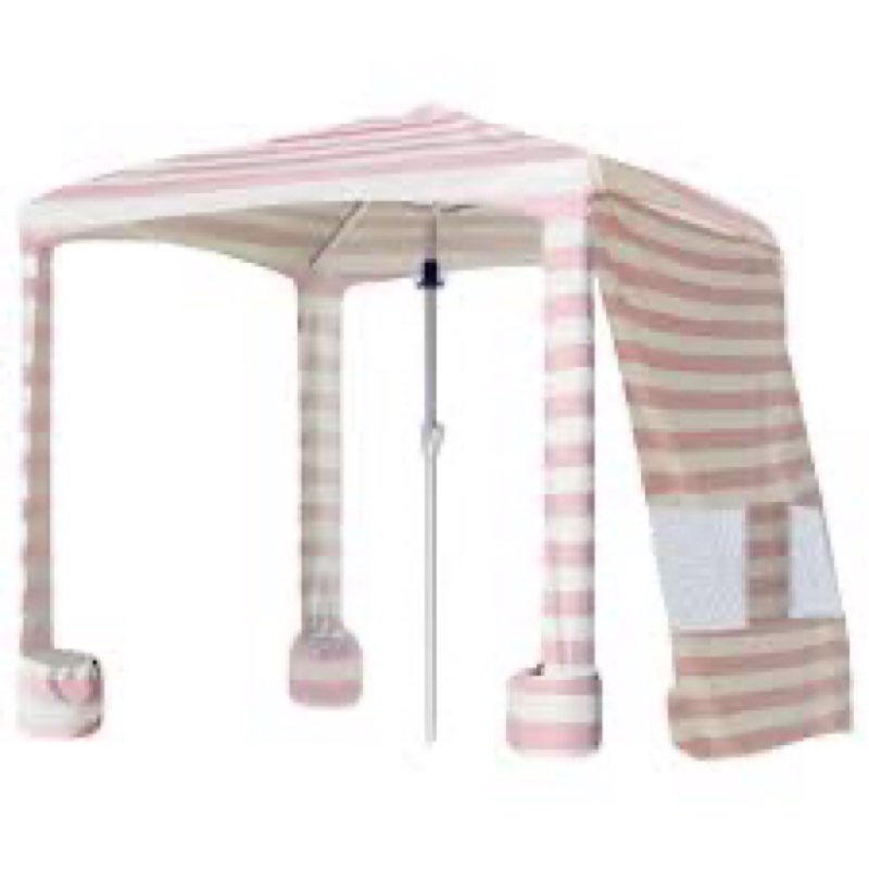AMMSUN Beach Cabana, 6.2'×6.2' Beach Canopy, Easy Set up and Take Down, Cabana Tent with Sand Pocket