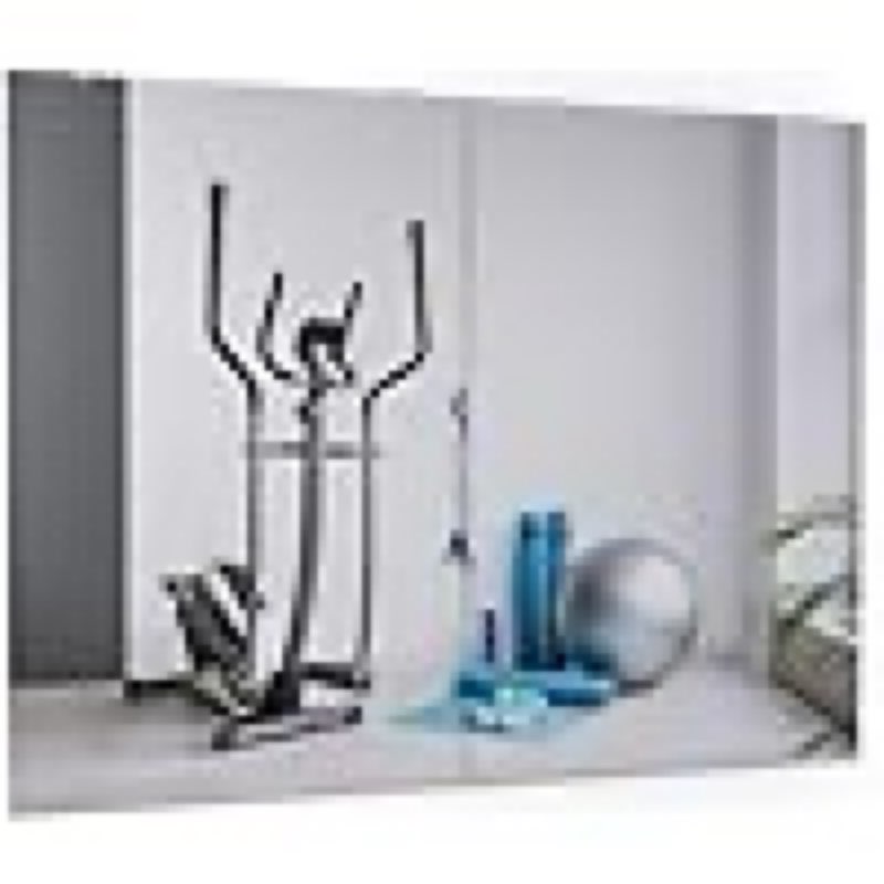 fab glass and mirror tempered glass gym mirror shatterproof hd wall mirror for home gym, dance studio, workout room - professional grade safety backing - usa exclusive frameless design