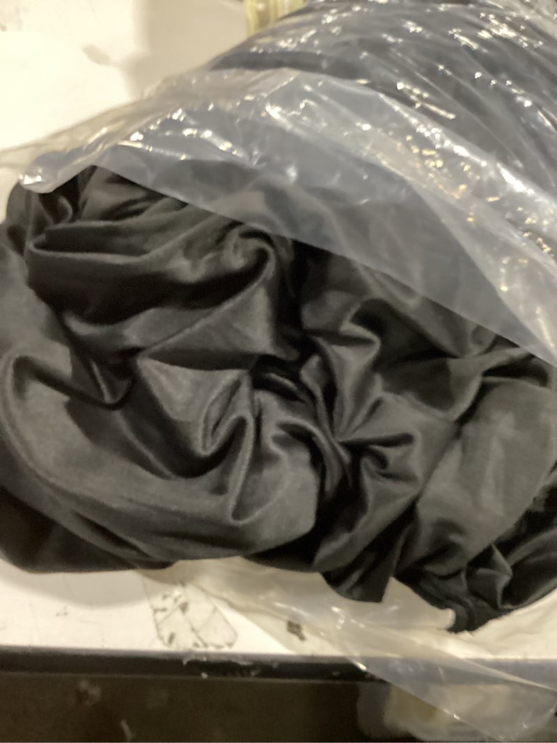 Condition photo showing Good Condition for esgotbme 10x7ft wrinkle free black backdrop curtain for parties soft fabric drapes wedding black curtain backdrop for birthday party decorations background for photography 5x7ft, 2 panels w5' x h7'(2 panels) black