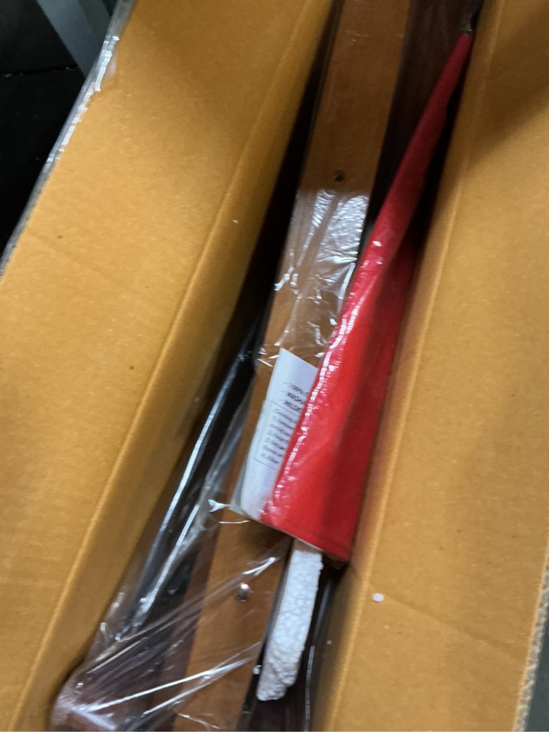 Condition photo showing New/Like New for american trails extra-wide premium 24" director's chair mission oak frame with red canvas, counter height red 24 in counter height mission oak american hardwood frame