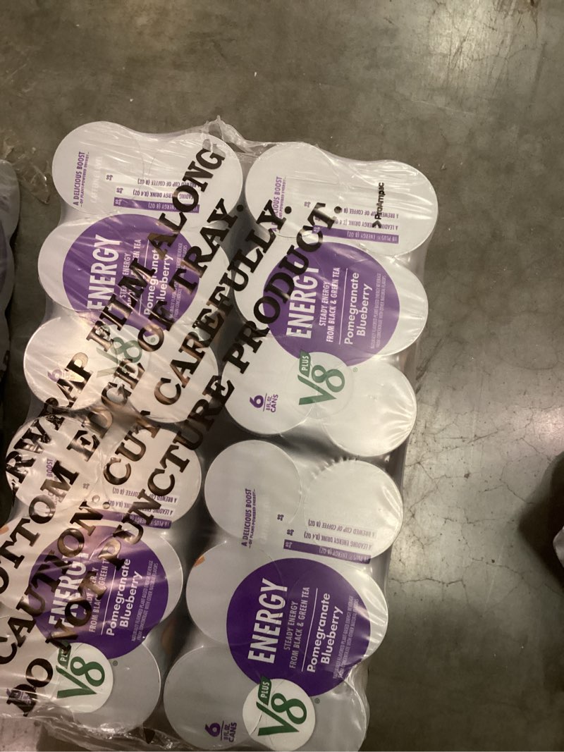 Condition photo showing New/Like New for 24pk of v8 energy drinks