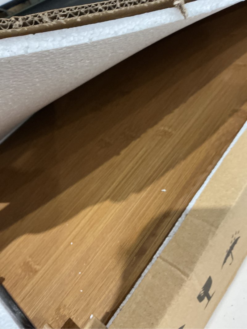 Condition photo showing As Is for gashell wire shelf covers, bamboo wire rack covers for pantry, closet (4pcs, 24" w x 12" d) 24"w x 12"d 4