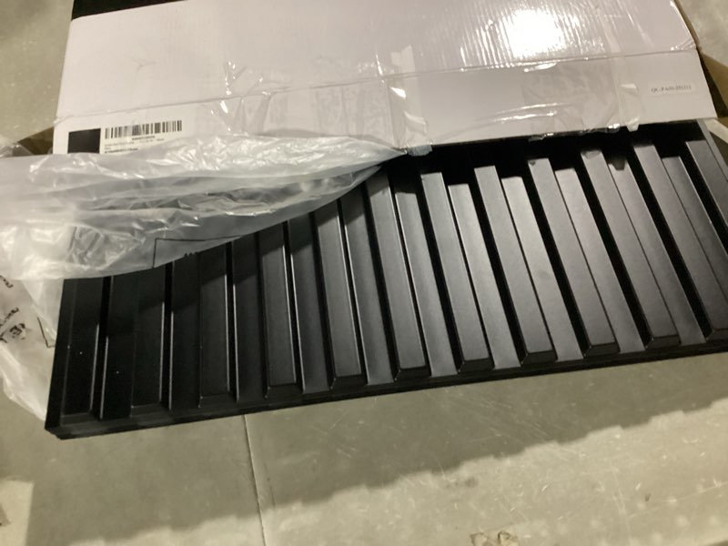 Condition photo showing Good Condition for Art3d Slat Wall Panel, 3D Fluted Textured Panel 12-Tile 19.7 x 19.7in. - Cover 32 Sq.Ft., Black 19.7 x 19.7in. Square - Black 12