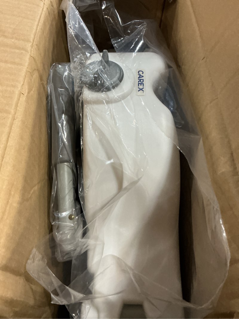 Condition photo showing item condition for Carex E-Z Lock Raised Toilet Seat with Handles - 4.5 Inch Toilet Seat Riser with Arms, Toilet Riser Fits Most Toilets, Elongated or Round, Toilet Seat Lifter, White