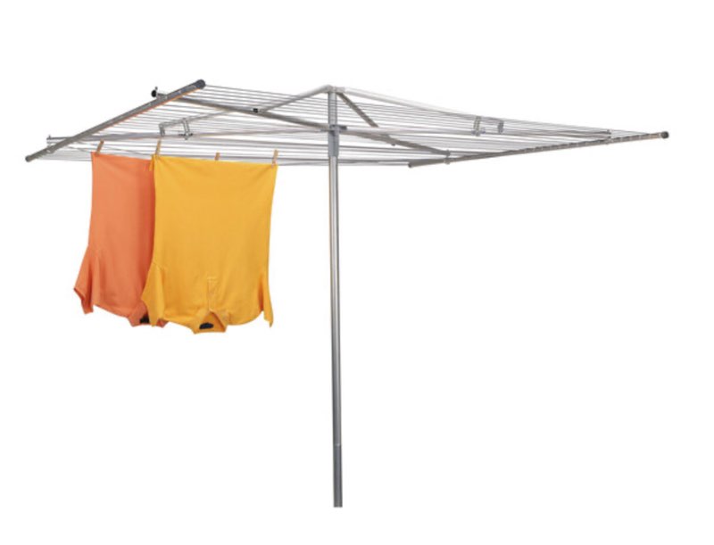 Household Essentials 210 Ft. Aluminum Outdoor Parallel Drying Rack with 30 Lines