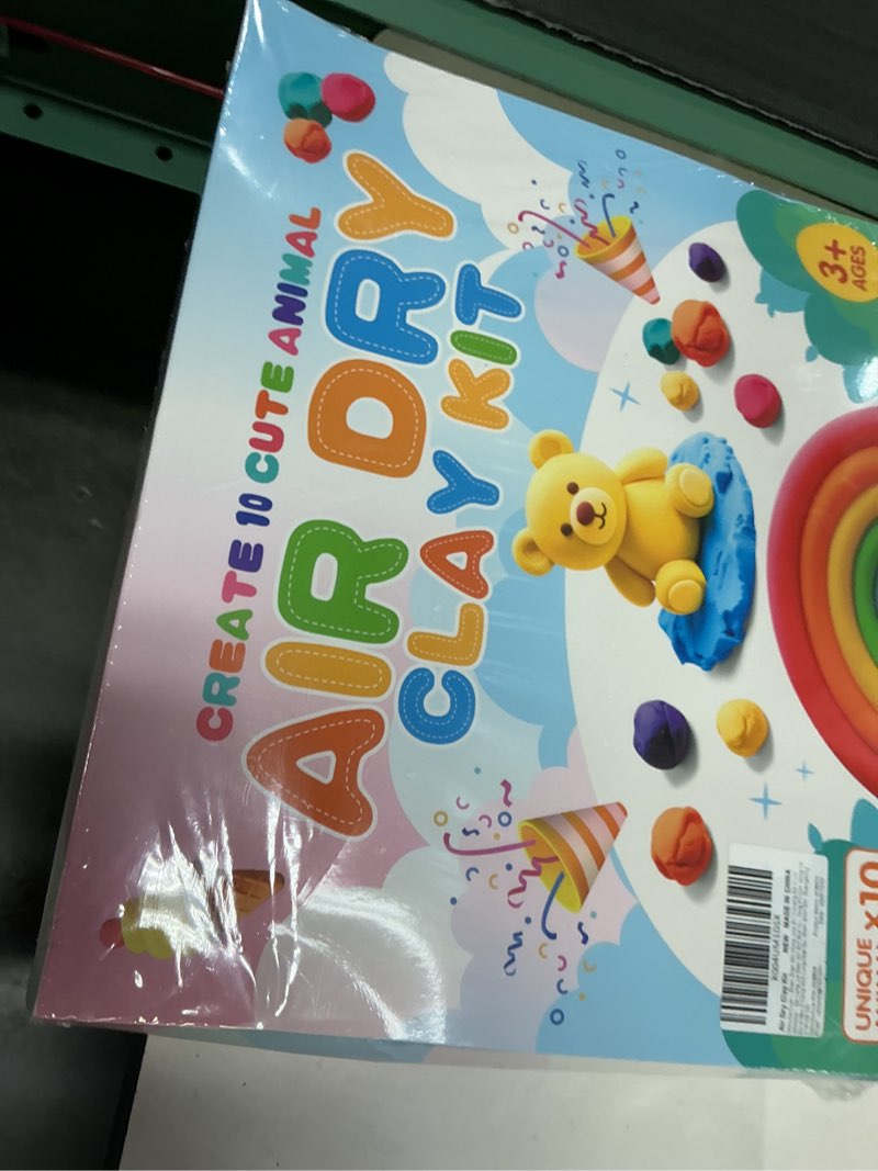 Condition photo showing New/Like New for air dry clay for kids: modeling clay animals diy 10 pcs blind box craft, non-stick safe air dry clay kit with sculpting tools mystery box gift for girls boys 3 4 5 6 7 8 9 years old