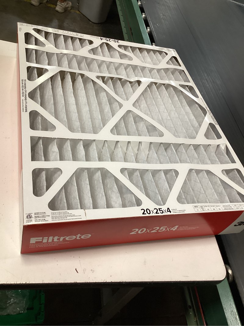 Condition photo showing As Is for flanders 16 in. w x 25 in. h x 1 in. d polyester synthetic 8 merv pleated air filter 