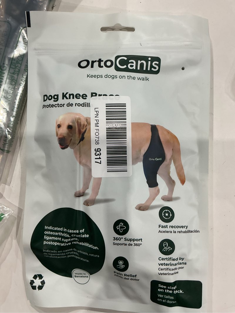 Condition photo showing Good Condition for ortocanis dog knee brace for hind leg support – flexible neoprene knee brace for dogs with joint instability, torn acl, limping or osteoarthritis – comfortable support for recovery (small, left leg) left leg size small (9,5 - 11")