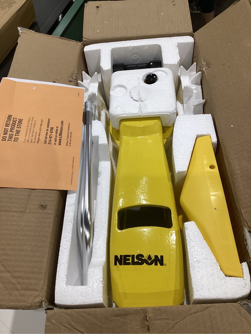 Condition photo showing Good Condition for nelson rain train 13 500 square feet cast iron traveling sprinkler  yellow