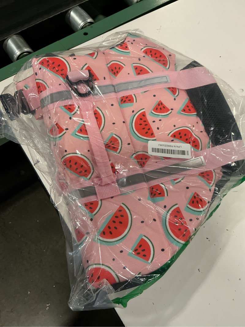Condition photo showing Good Condition for doglay dog life jacket, dog life vest for swimming boating, adjustable puppy life jacket with reflective stripes, superior buoyancy pet swimming vest for small medium and large dogs large watermelon