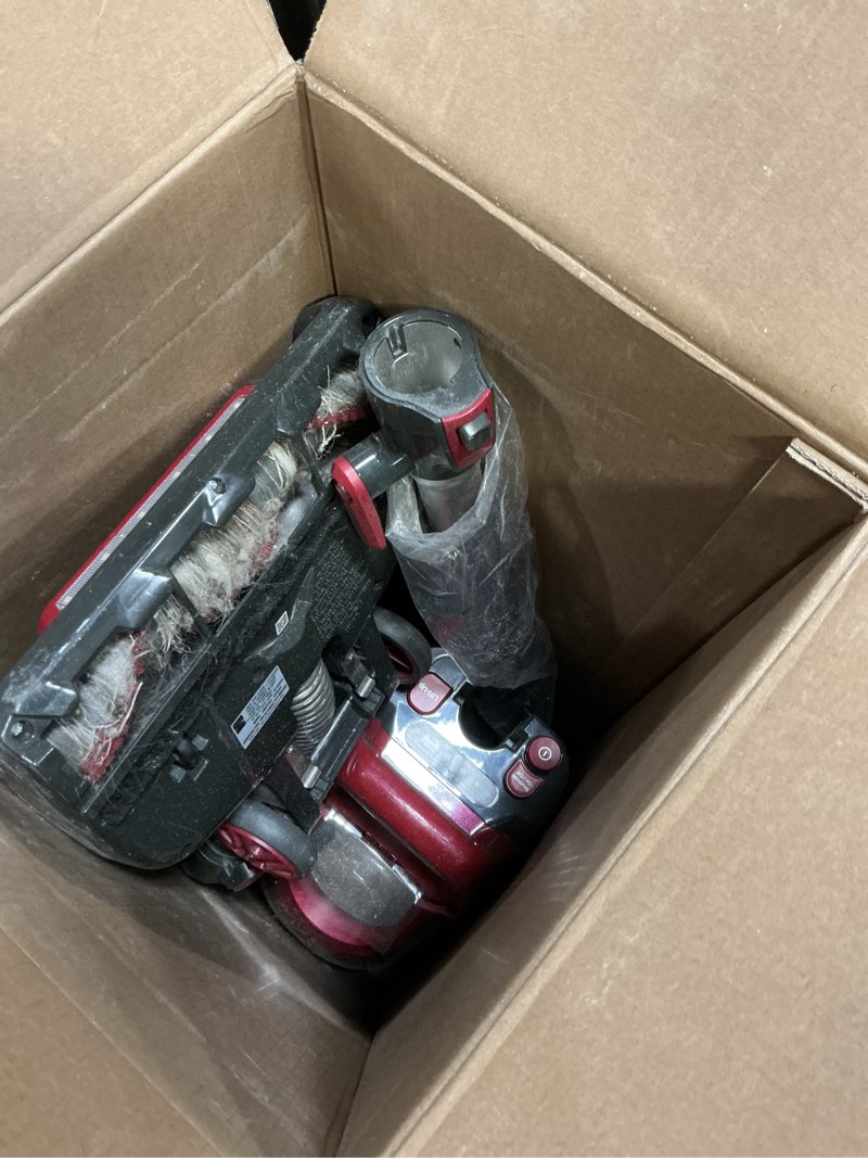 Condition photo showing As Is for kenmore intuition bu4020 bagged upright vacuum pet friendly lift-up carpet vacuum cleaner 2-motor power suction with hepa filter, pet handi-mate, 3-in-1 combination tool for carpet, floor, pet hair red