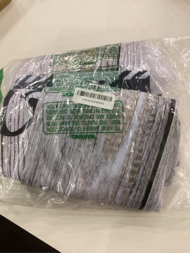 Condition photo showing Good Condition for Fall Pumpkins Sweet Home No Hook Shower Curtain with Snap in Liner, Autumn Buffalo Grid Wooden Bath Curtain with Double Layers Waterproof Fabric and Mesh Top Window 71x74 Inch Fall 16