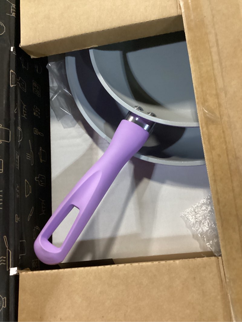 Condition photo showing Good Condition for tramontina solara 10 & 12-inch ceramic non stick frying pan set, heavy-gauge aluminum skillet with nonstick coating, dishwasher and oven safe (purple, 2-pack)