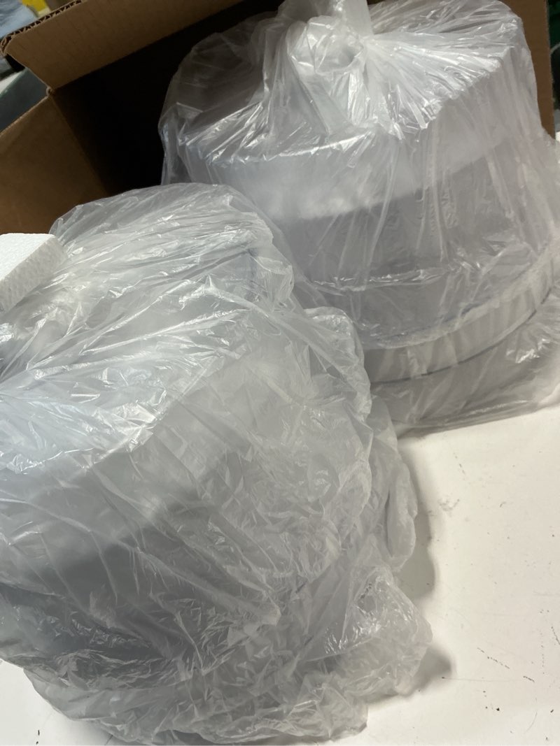 Condition photo showing Good Condition for carlisle foodservice products cake cover round cover for catering, kitchen, restaurant, plastic, 12 inches, clear, (pack of 6) 6.0