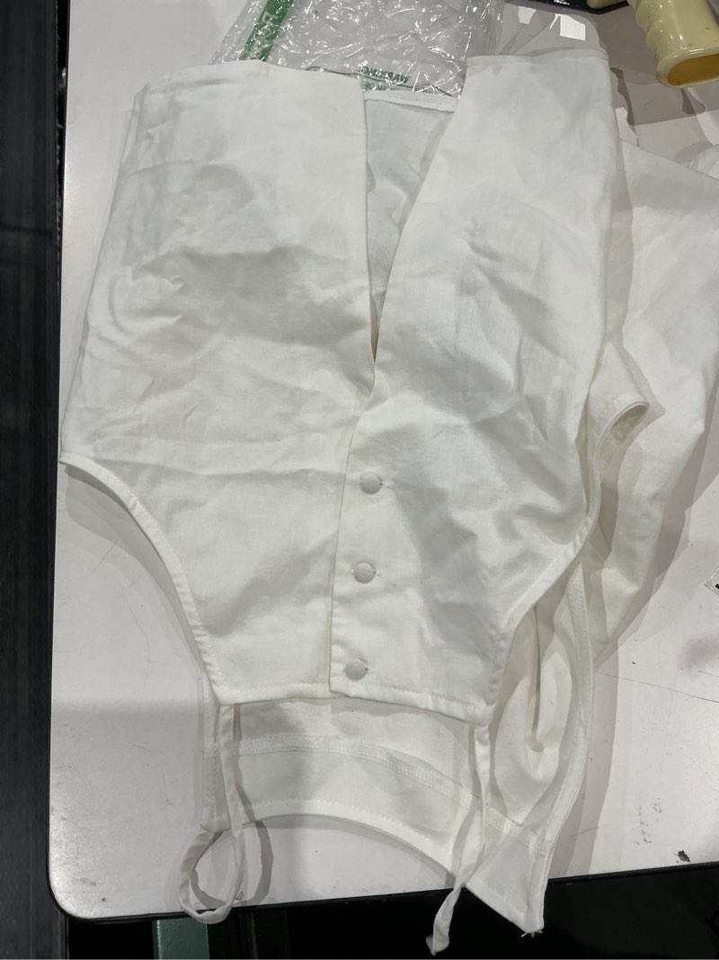 Condition photo showing As Is for strap is broken. tankaneo womens summer halter crop tank tops y2k going out sleeveless tee shirts open back beach camisole white medium