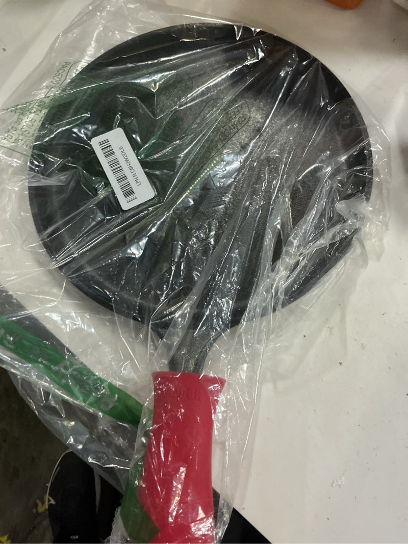 Condition photo showing Good Condition for lodge cast iron griddle and hot handle holder, 10.5", black/red