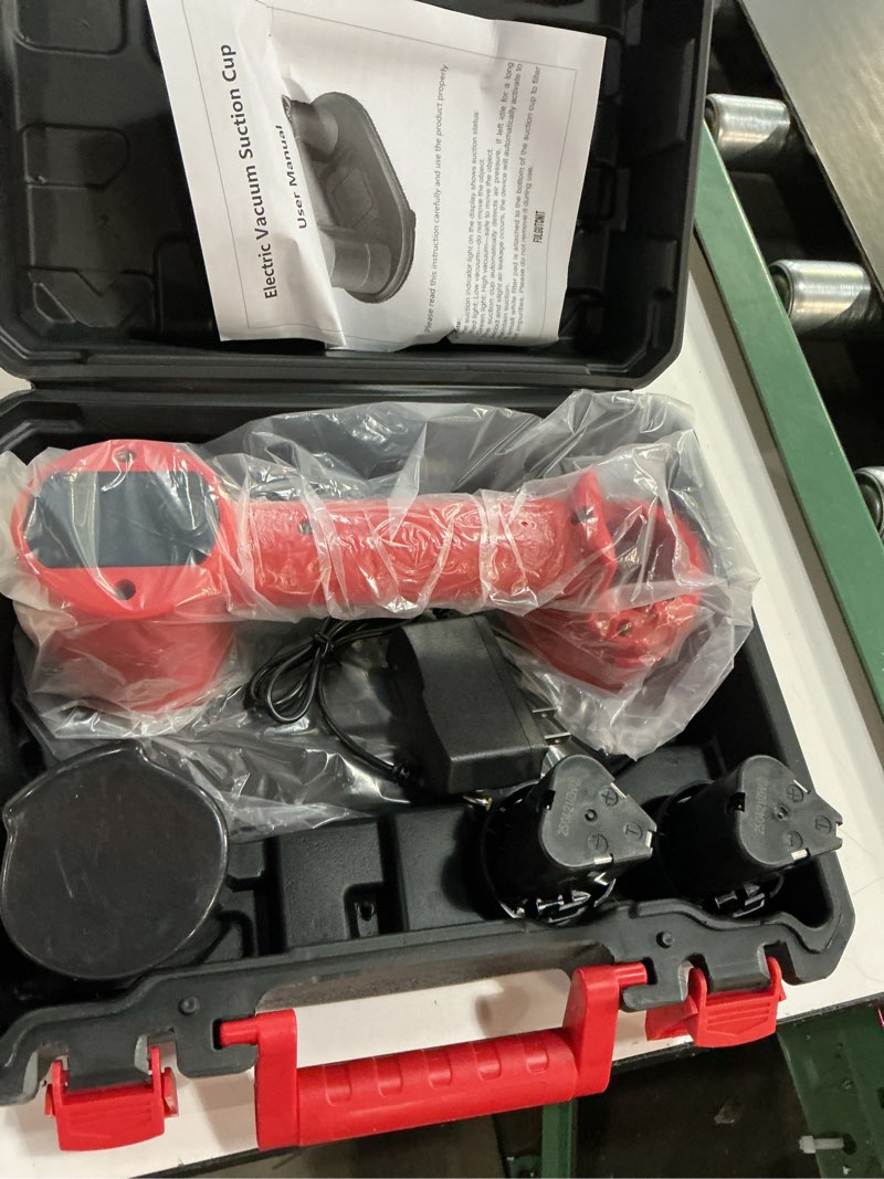 Condition photo showing Good Condition for electric vacuum suction cup lifter,661lbs max load battery powered suction cup w/2x3600 mah battery,10.83" base and lcd display,glass suction cups lifter for tile,marble,granite