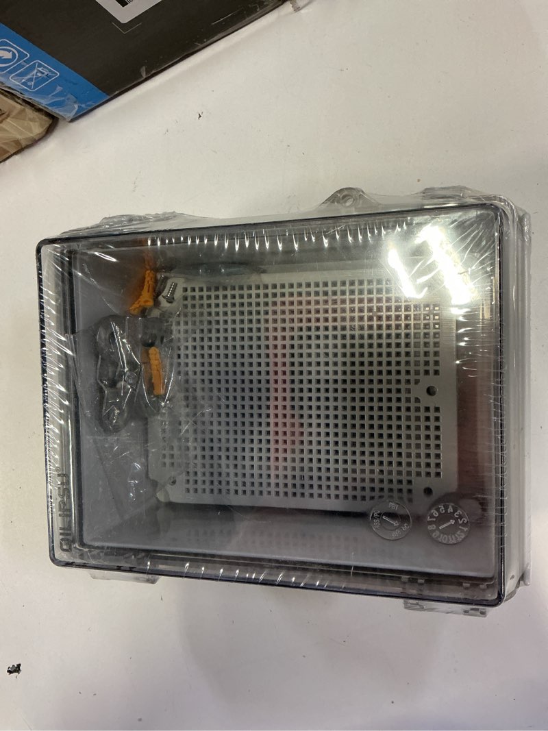 Condition photo showing New/Like New for qilipsu outdoor wifi enclosure, 8.6"x6.7"x4.3" waterproof electrical junction box, clear plastic hinged cover ip67 weatherproof for solar projects network router led control 8.6"x6.7"x4.3" cc clear cover