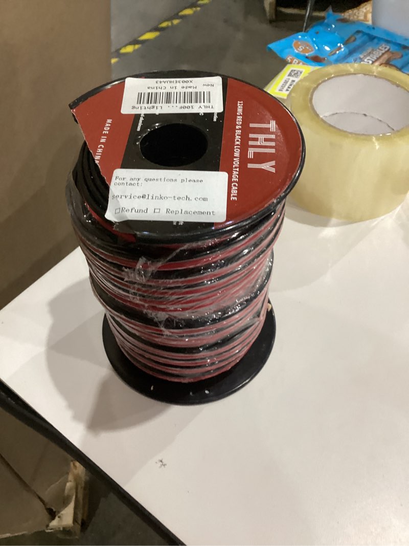 Condition photo showing New/Like New for 100FT 12 Gauge Wire, 2 Conductor Red & Black Electrical Cable, 12 AWG Ultra Flexible Low Voltage Automotive Wire for 12V LED Lighting, Car, Speaker, Marine, Lamp, Landscape 12 Gauge 100FT PVC CCA Wire