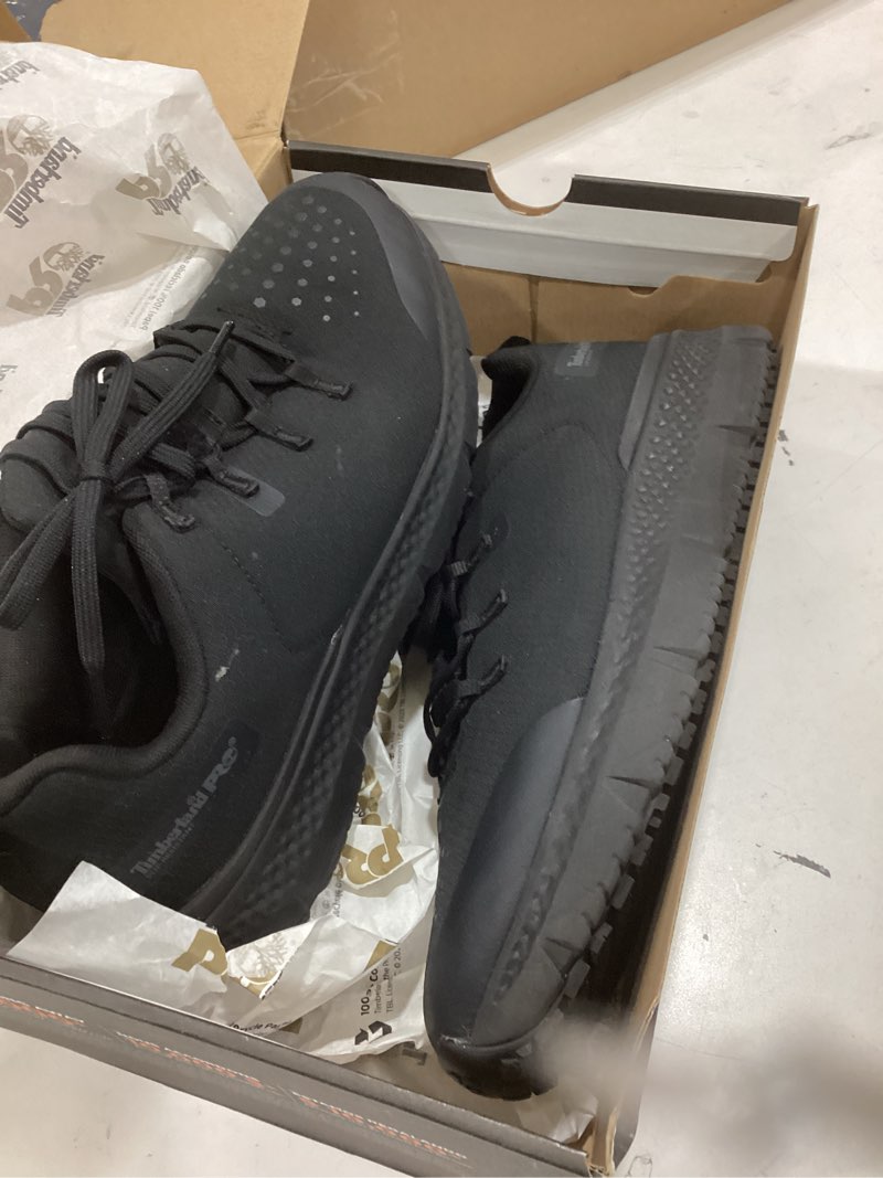 Condition photo showing Good Condition for timberland pro men's power shift ripstop nylon soft-toe gripmax slip resistant hospitality work shoe 10 wide black v1