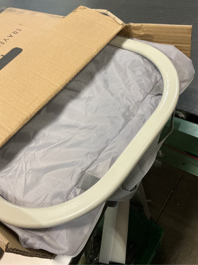 Condition photo showing As Is for travel bed rails for toddlers with motion sensor light, foldable toddler bed rail 48" extra long safety guard, deep u-shaped base (no straps needed) for twin, full, queen & king mattresses
