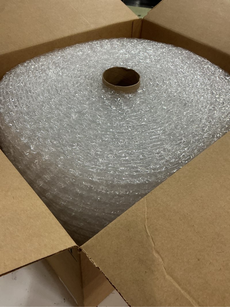 Condition photo showing Good Condition for amazon basics bubble cushioning wrap for moving, packing, shipping and storage, heavy duty protection for fragile items, 12-inch x 100-foot long roll, large 5/16", clear clear 12 inch x 100 ft