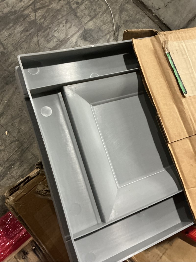 Condition photo showing As Is for 12"W x 63"H Mid-America Vinyl, Standard Size Williamsburg Double Panel Shutters, w/Installation Shutter-Lok's & Matching Screws (Per Pair), 945 - Platinum 12-in. W x 63-in. H 945 - Platinum