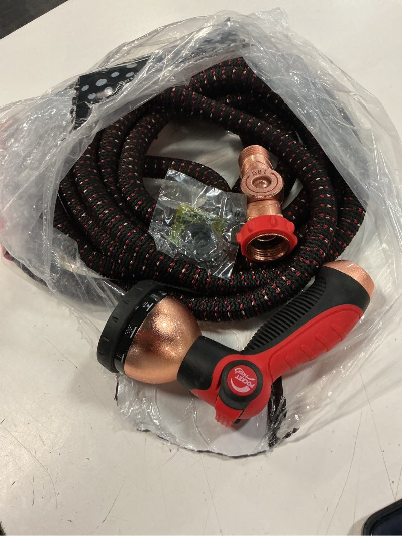Condition photo showing Good Condition for pocket hose ballistic 50 ft expandable garden hose, no-kink, as seen on tv | anti-burst sleeve reinforced with bulletproof fiber, 360° swiveling pocket pivot connector, lightweight compact design