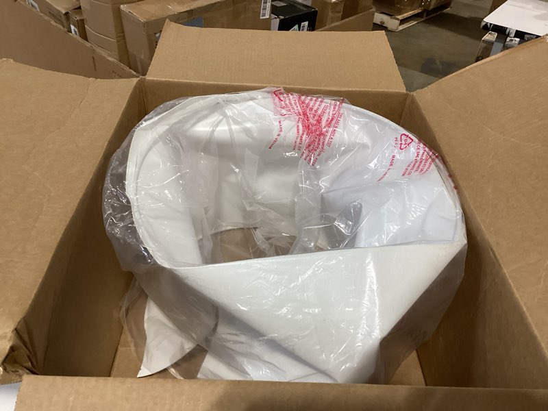Condition photo showing As Is for aspen creative 32020 transitional hardback empire shape spider construction lamp shade in white, 16" wide (14" x 16" x 12") 14" x 16" x 12" transitional white