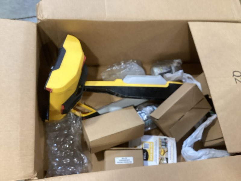 Condition photo showing As Is for wagner spraytech (2469828) levaro powerbrush 18v cordless outdoor patio and deck cleaner with included deep cleaning solution & stone/concrete cleaning solution great for outdoor spaces