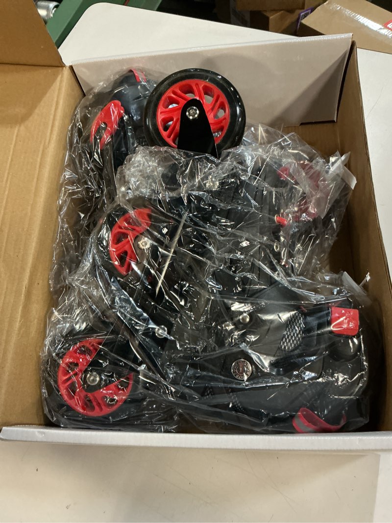 Condition photo showing New/Like New for endless el1033 inline adjustable skate | color: red | size: medium (us1-us5) | for kids 6 to 12 year