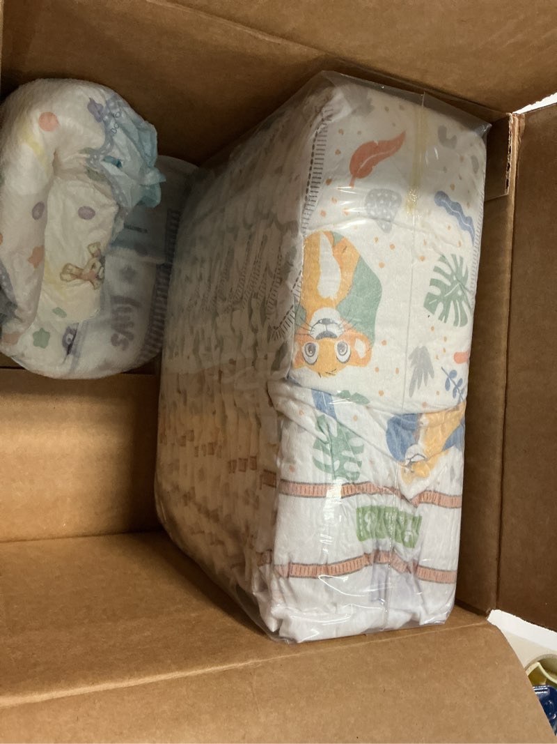 Condition photo showing As Is for huggies little movers baby diapers, size 4 (22-37 lbs), 66 count (select for more)
